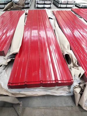 20 à 275 g/m2 revêtement zinc galvanisé métal ondulé PPGI tôle de toiture en acier à pleine dureté et revêtement de toiture couleur