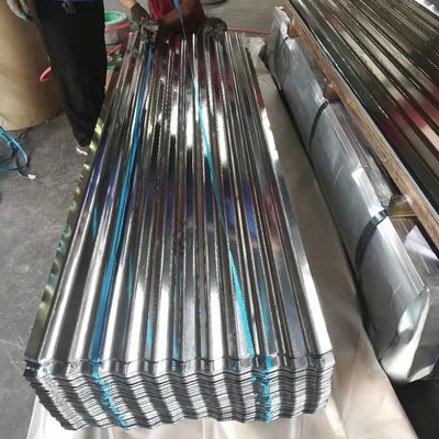 revêtement en zinc 30-275g/m2 haute résistance trapézoïdale type galvanisé ondulé tôle de toiture en acier pour bâtiment étanche