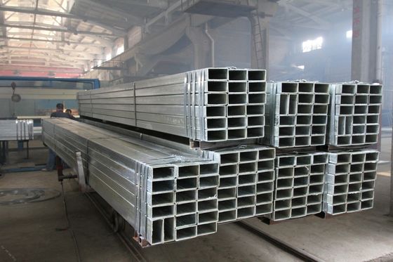 Pièces et tubes en acier rectangulaires galvanisés pour bâtiments de serres conformes à la norme GB/T13793-2001