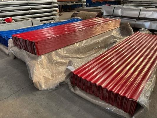± 1% Tolérance Super anti-corrosion 0,12 mm 0,17 mm 0,3 mm PPGI Ral couche couleur recouverte prépeint galvanisé ondulée
