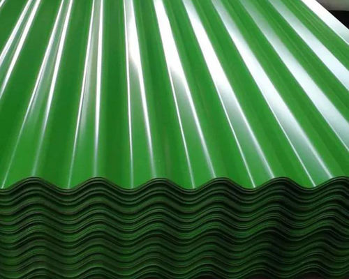 Matériau de construction DX51D Plaque de toiture revêtue de zinc couleur trempée à chaud PPGI PPGL tôle d'acier ondulée colorée pour les solutions