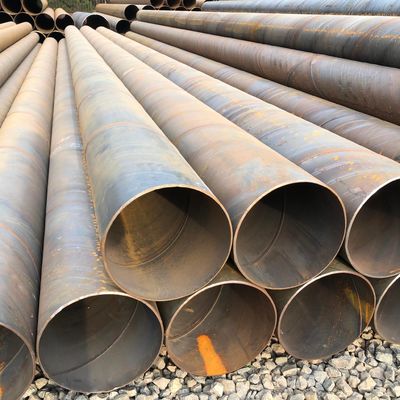 Forme de section ronde de grand diamètre LSAW SSAW Tuyaux en acier au carbone en spirale soudés pour l'approvisionnement en eau des infrastructures de ponts