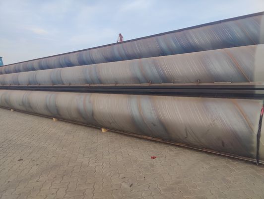 Forme de section ronde de grand diamètre LSAW SSAW Tuyaux en acier au carbone en spirale soudés pour l'approvisionnement en eau des infrastructures de ponts