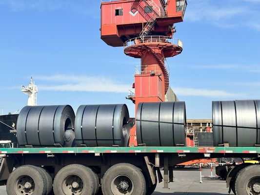 ASTM A36 A283 A387 Q235 Q345 S235jr HR bobines laminées à chaud avec certificat d'essai au broyeur et largeur de couche de 600 à 2000 mm