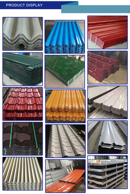 Couche de zinc 30-275g/m2 ASTM sec AISI SGCC RAL Couleur personnalisable tôles ondulées galvanisées PPGI couleur carreaux en acier