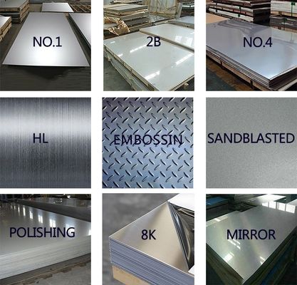 2B Finition de surface ASTM SUS S15500 S17400 S13800 1 mm 1,5 mm 2,5 mm 201 304 316 321 430 Plaque en acier inoxydable à plaque plate en bobine