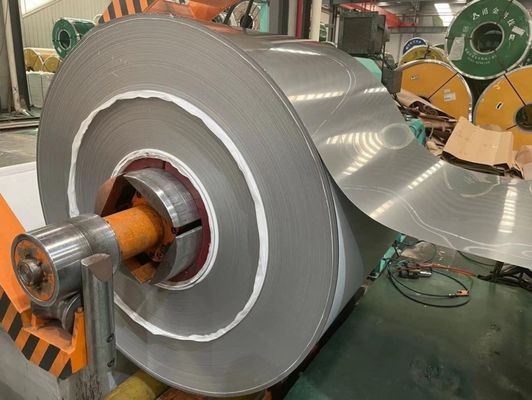 Coupe de bande laminée à froid AISI ASTM 201 301 304 316 316 410 421 430 0,1-3,0 mm bobine en acier inoxydable pour l'industrie