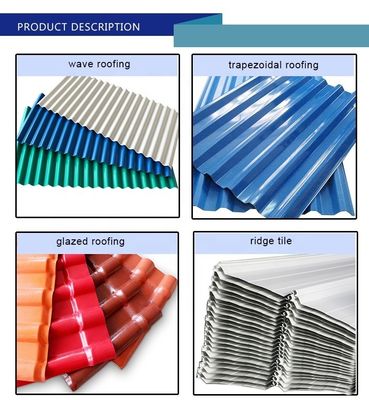Discounted ASTM AISI SGCC RAL couleur galvanisée feuilles ondulées et PPGI couleur carreaux en acier largeur 600-1100mm aux prix directs