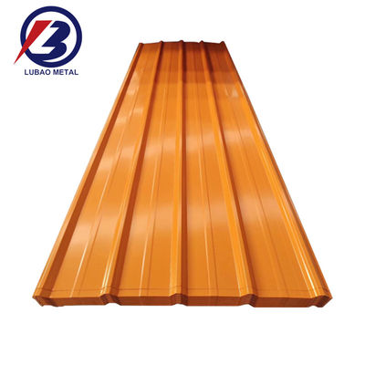 0.22*0.23/0.24/0.25mm PPGI Galvanisée enduite en tôle ondulée pour l'acier enduit de surface moyenne dure
