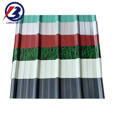 0.22*0.23/0.24/0.25mm PPGI Galvanisée enduite en tôle ondulée pour l'acier enduit de surface moyenne dure