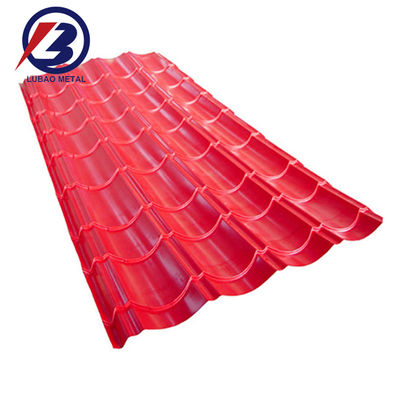 0.22*0.23/0.24/0.25mm PPGI Galvanisée enduite en tôle ondulée pour l'acier enduit de surface moyenne dure