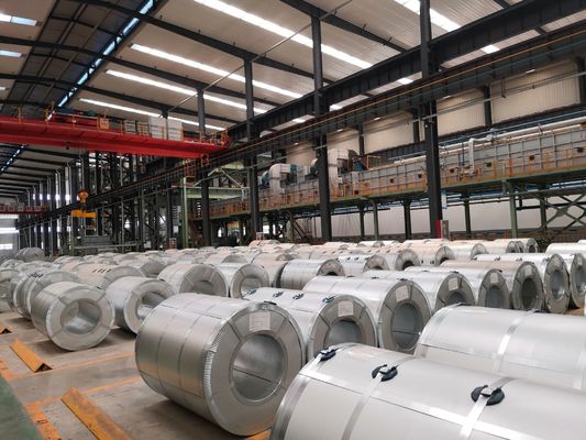 Coil en acier revêtu de galvalume pour bobines galvanisées à chaud Plaques de toiture métalliques Matériaux de construction Zinc aluminisé