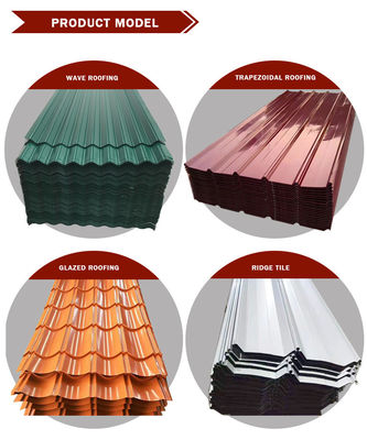 Couleur de l'acier PPGI feuille de toiture Résistance à la traction 600MPA Épaisseur 0,1-1,0 mm Différentes couleurs et tailles Options personnalisables