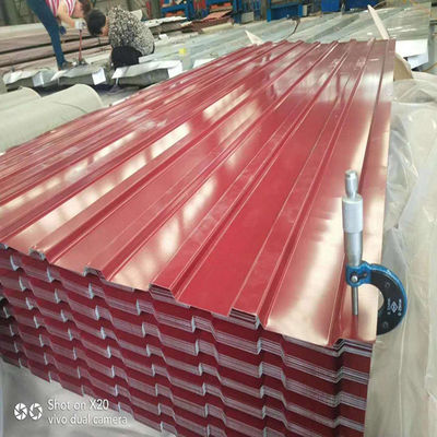 0.1-1 mm Épaisseur couleur revêtue Gl tôles de toiture ondulées PPGL galvanisées tôle de fer ondulée Zinc tôle de toiture métallique