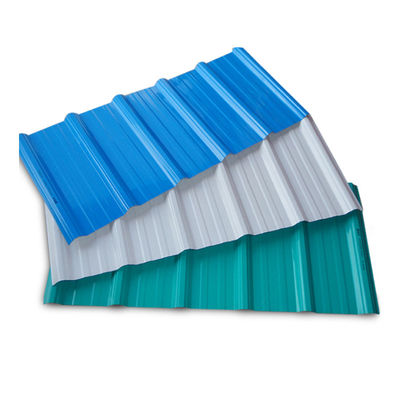 Service de soudage fourni 0,55 mm tôle de toit en acier galvanisé ondulé couverte de couleur pour 665-1100 mm de largeur PPGI