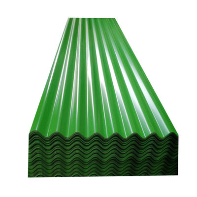 Plaque de toiture en acier galvanisé de pleine dureté GI PPGI PPGL 0,4 mm Épaisseur 1000 mm Largeur Plaque ondulée colorée pour le soudage
