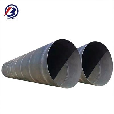 Pipe fluide et piles de tuyaux avec protecteur d'extrémité de capuche de tuyau en plastique API 5L x42-80 SSAW tuyaux en acier soudés en spirale