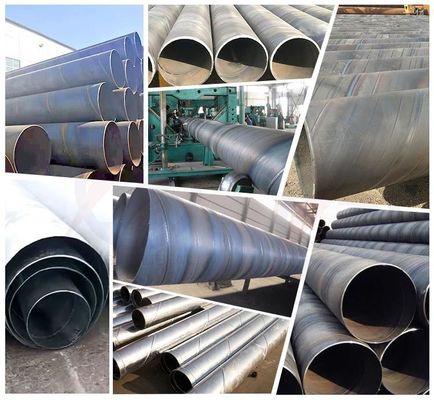 Pipe en acier soudé SSAW de 5 mm à 30 mm d'épaisseur pour le transport de fluides à basse pression de pétrole et de gaz naturel