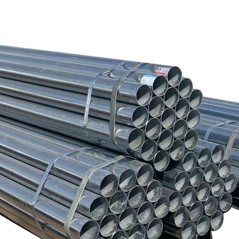 Pipe en acier au carbone galvanisé soudé à section ronde de Shandong Lubao avec qualité Q195/Q235/Q345 et conception droite longue