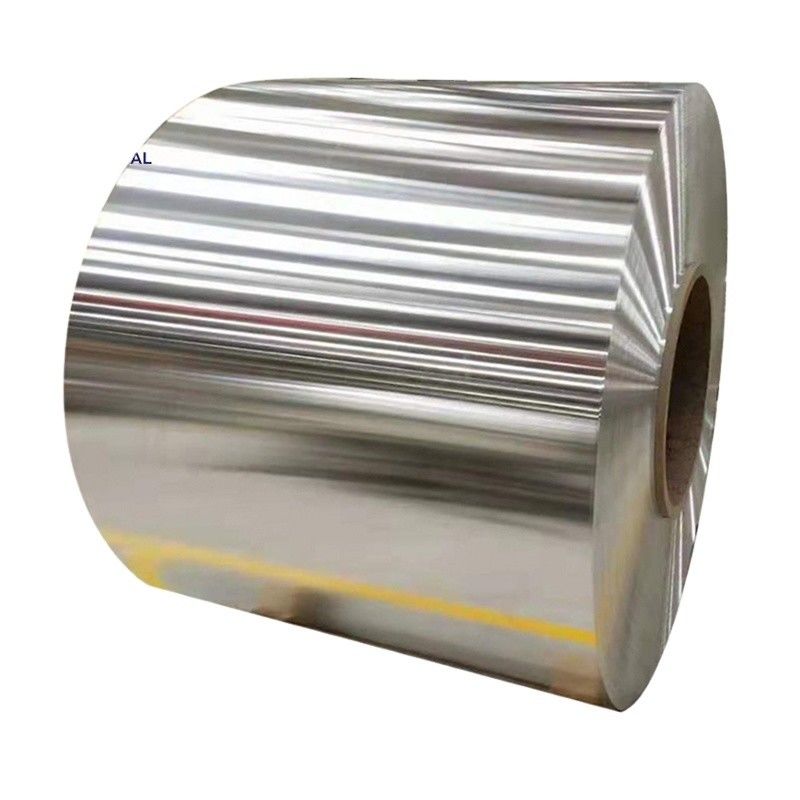 Coil d'aluminium Surface d'argent 3003 coil d'aluminium 4047 feuille de rouleau d'aluminium revêtu Feuille d'aluminium laminée à froid