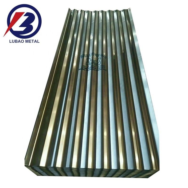 665-1100 mm largeur PPGI Panneaux de toiture en acier enduit de zinc tôles d'acier galvanisé ondulé avec technologie de laminage à chaud