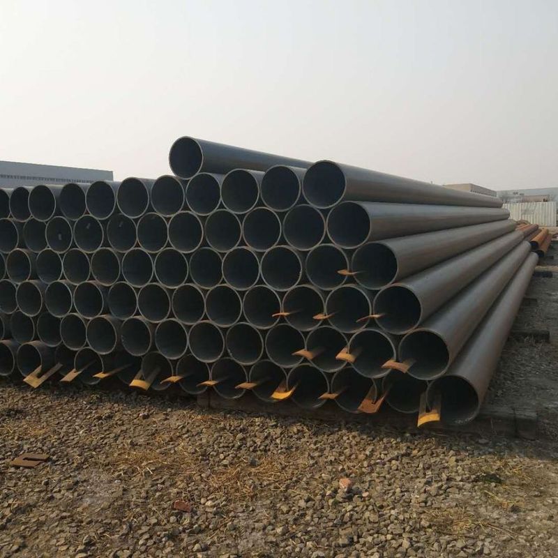 Pipe métallique laminée à chaud, de diamètre extérieur 219-3048 mm, service de traitement de flexion, tuyau soudé à couture droite pour matériaux de construction