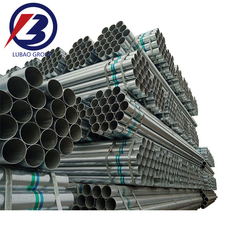 Pipe en acier galvanisé Zinc 80g 6/12 mètres Longueur standard pour le cadre de serre Matériau de construction EMT Pipe