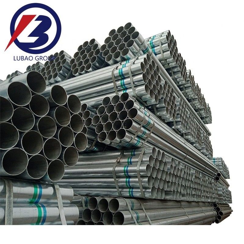 Tolérance ± 1% Tubes en acier galvanisé Zinc 80g 6/12 mètres Longueur standard pour le cadre de serre et le matériau de construction